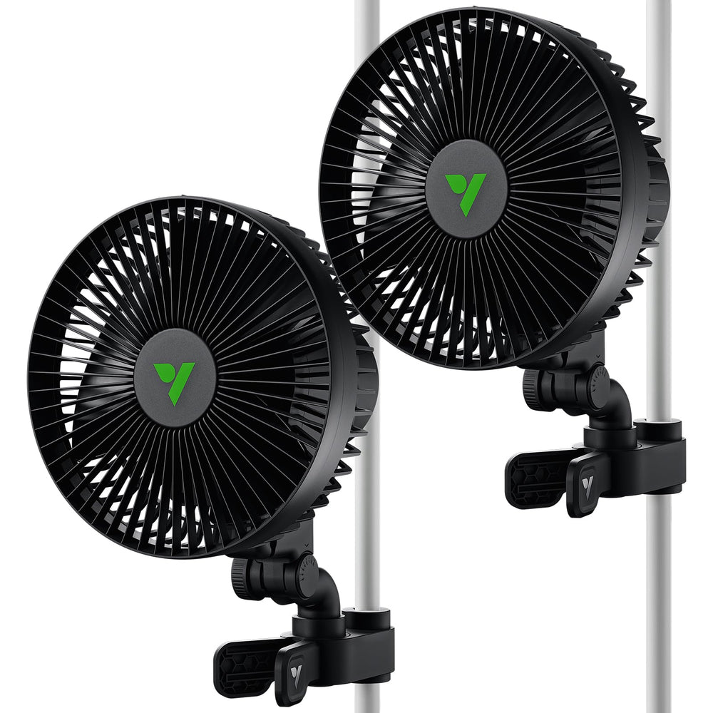 VIVOSUN AeroWave A6 front view showing compact fan and blades for focused airflow