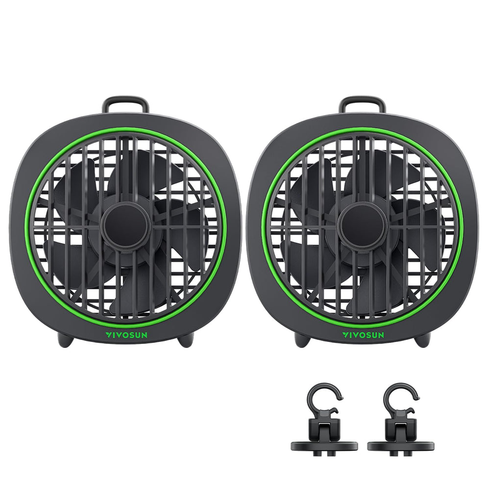 VIVOSUN front view of fan showing grill and compact design for focused airflow