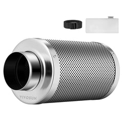 VIVOSUN front view showing silver filter and airflow ports for easy installation