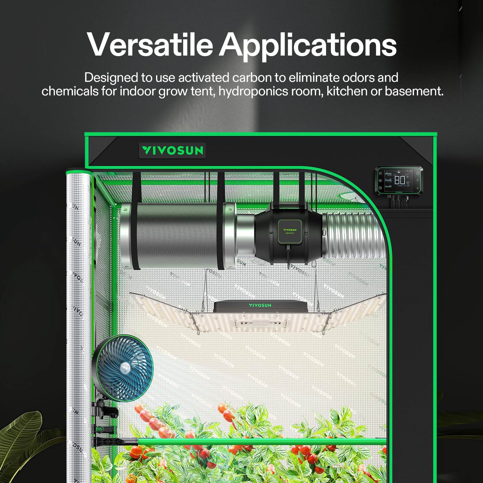 VIVOSUN included straps and accessories for quick secure installation