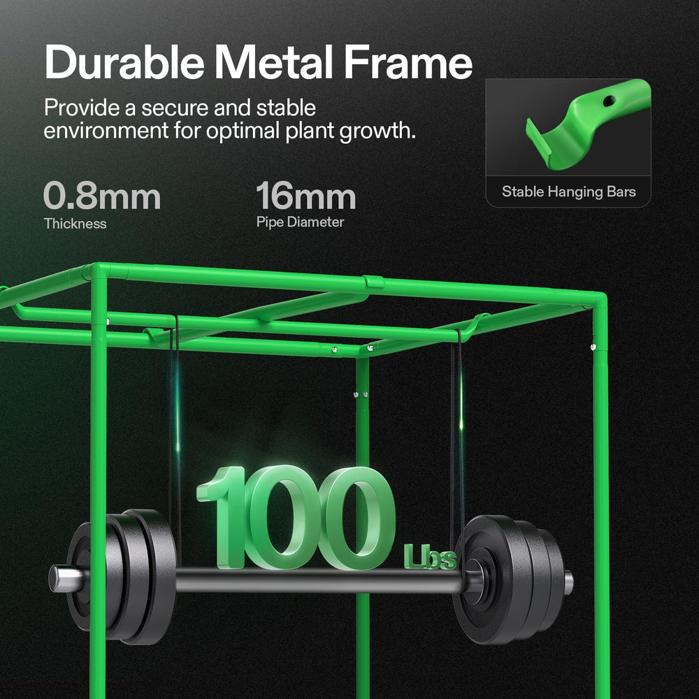 VIVOSUN transparent observation window for quick plant checks