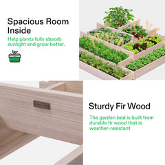 VIVOSUN close-up of fir wood grain and dovetail joints for durable assembly benefit