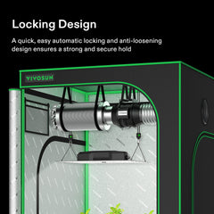 VIVOSUN close-up of reinforced metal gear highlighting smooth ratcheting benefit