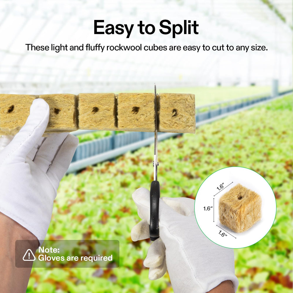VIVOSUN cube placed in net pot demonstrating transplant convenience