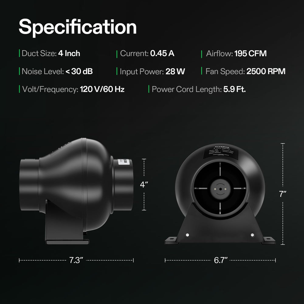VIVOSUN D4 mounted in a grow tent improving ventilation and temperature control