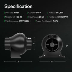 VIVOSUN D4 mounted in a grow tent improving ventilation and temperature control