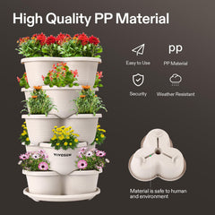 VIVOSUN bottom tray and drainage holes detail protecting surfaces from runoff