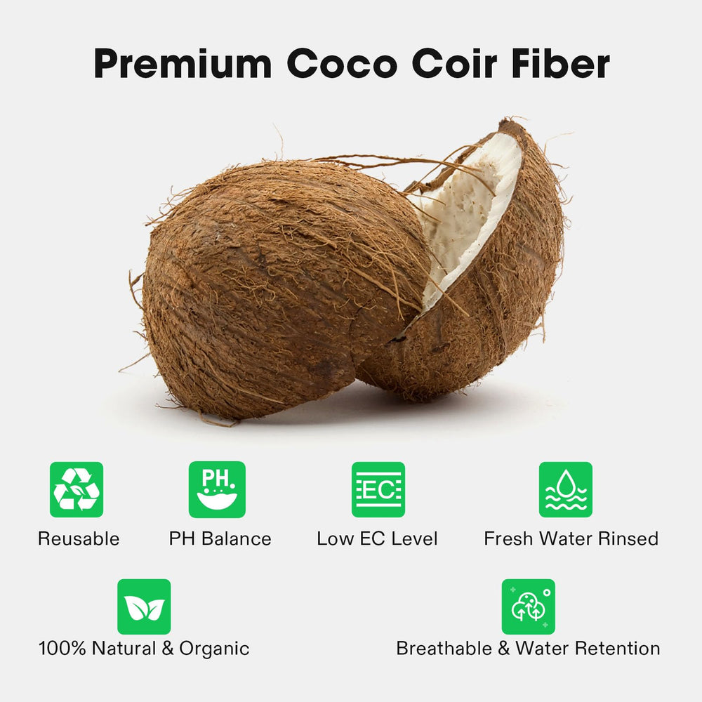 VIVOSUN expanded coco coir in a bowl showing fluffy texture and ready-to-use growing medium