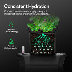 VIVOSUN fabric grow bag texture close-up showing breathable material benefit
