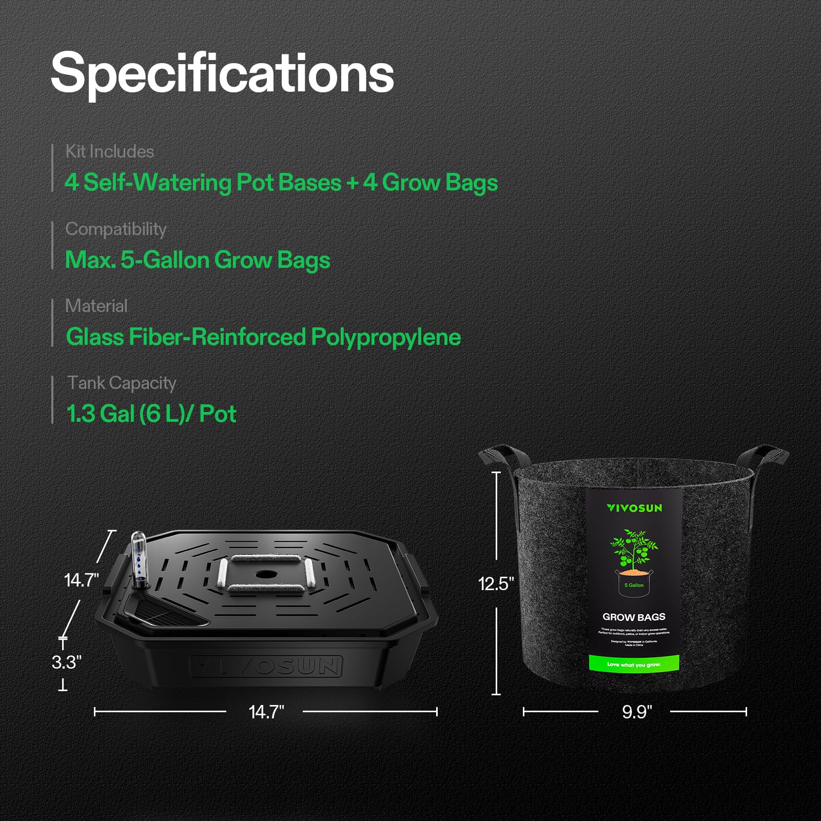 VIVOSUN FlexFeed drip-kit-ready base illustrating upgradeable irrigation benefit