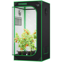 VIVOSUN front closed tent showing compact footprint and lightproof seal