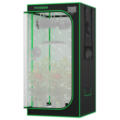 VIVOSUN front exterior tent view showing durable fabric and clean design benefit visibility