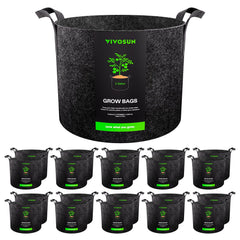 VIVOSUN front view of 20-pack 2-gallon grow bags showing durable set benefits