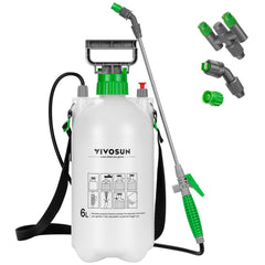 VIVOSUN front view of sprayer showing compact tank and label for easy storage