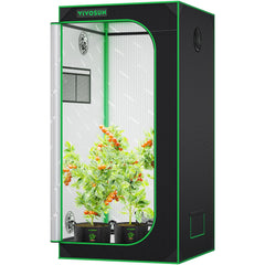 VIVOSUN front view closed tent showing compact footprint and lightproof exterior