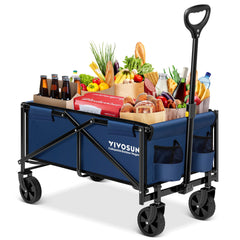 VIVOSUN front view folded wagon showing compact storage benefit