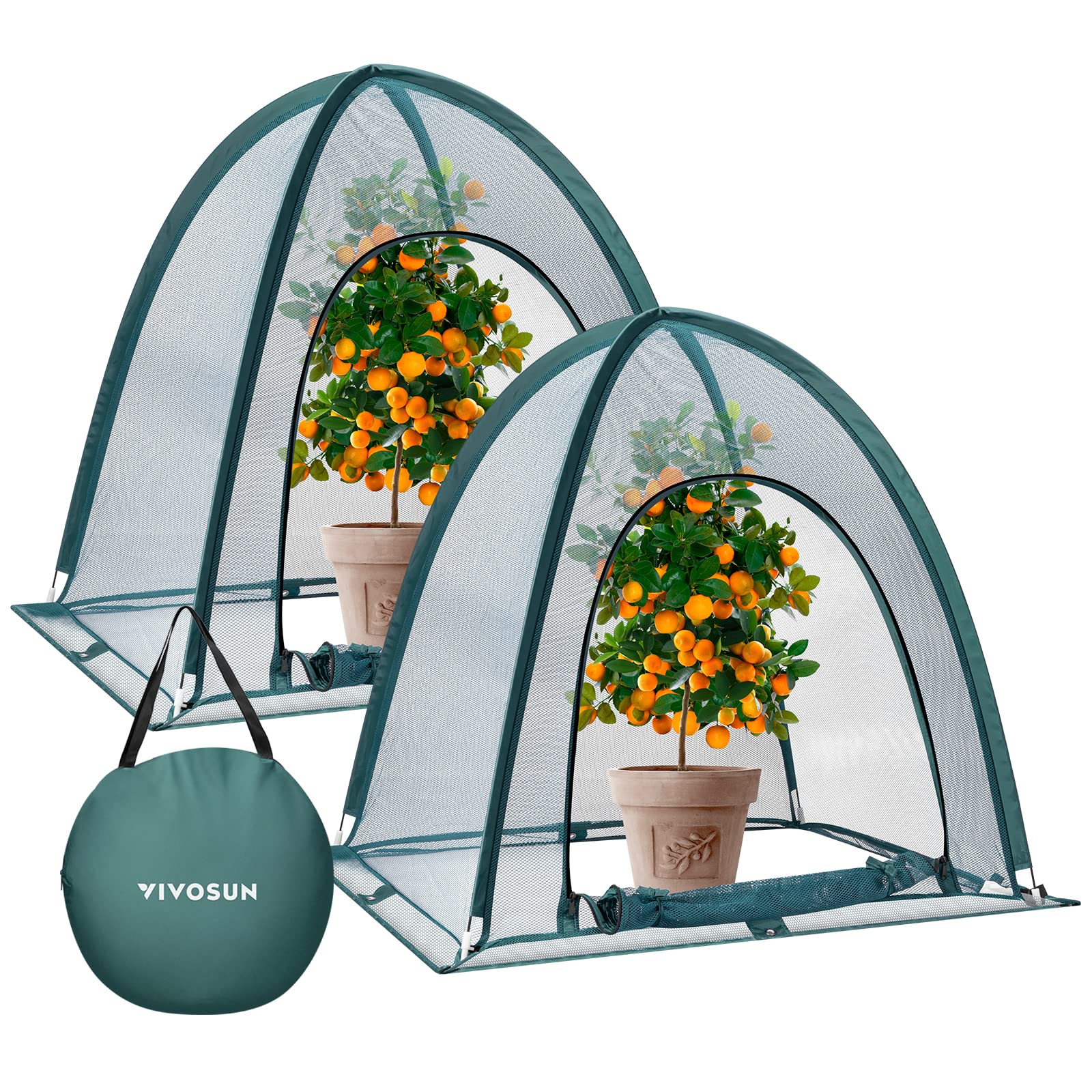 VIVOSUN front view guard cover protecting vegetable bed and easing maintenance