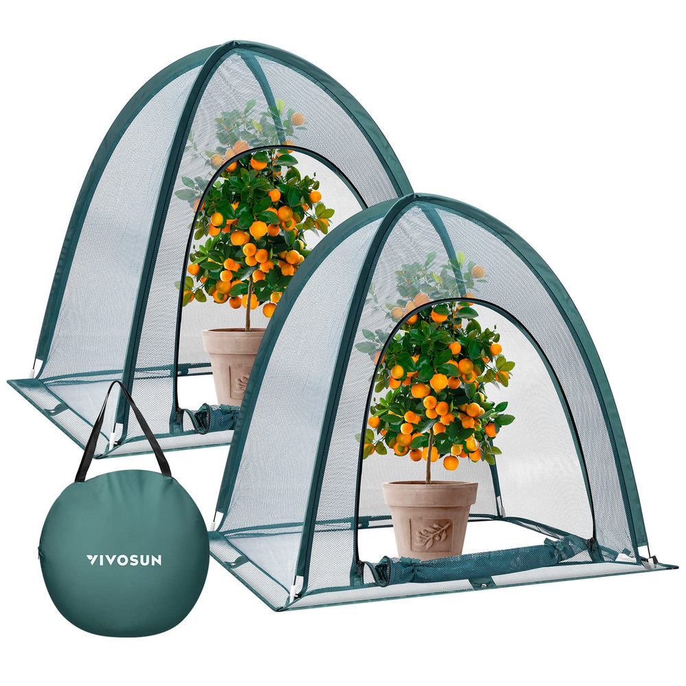 VIVOSUN front view guard cover protecting vegetable bed and easing maintenance