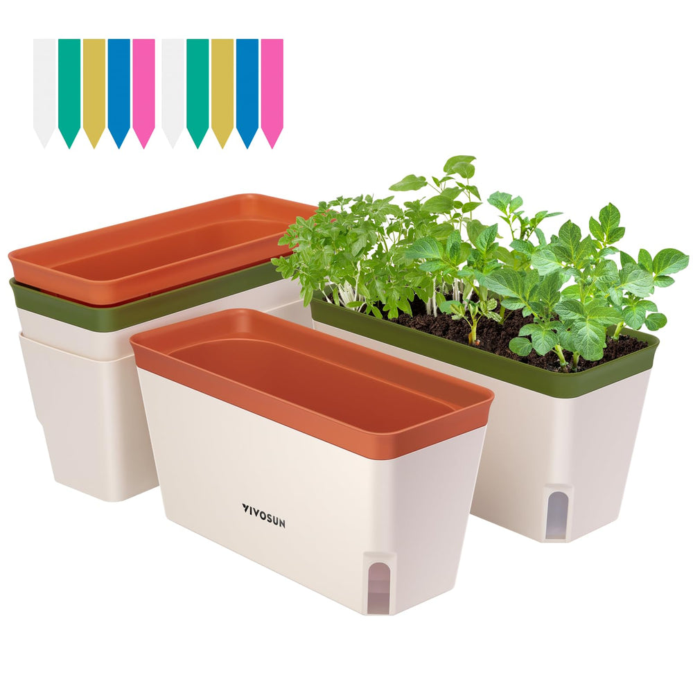 VIVOSUN front view of planter pack showing neat windowsill organization and convenience