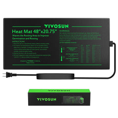 VIVOSUN vista frontal del tapete calefactor mostrando tamaño y diseño, facilita la germinación