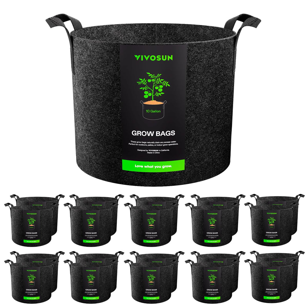 VIVOSUN paquete frontal de 20 bolsas de cultivo, solución práctica para huertos