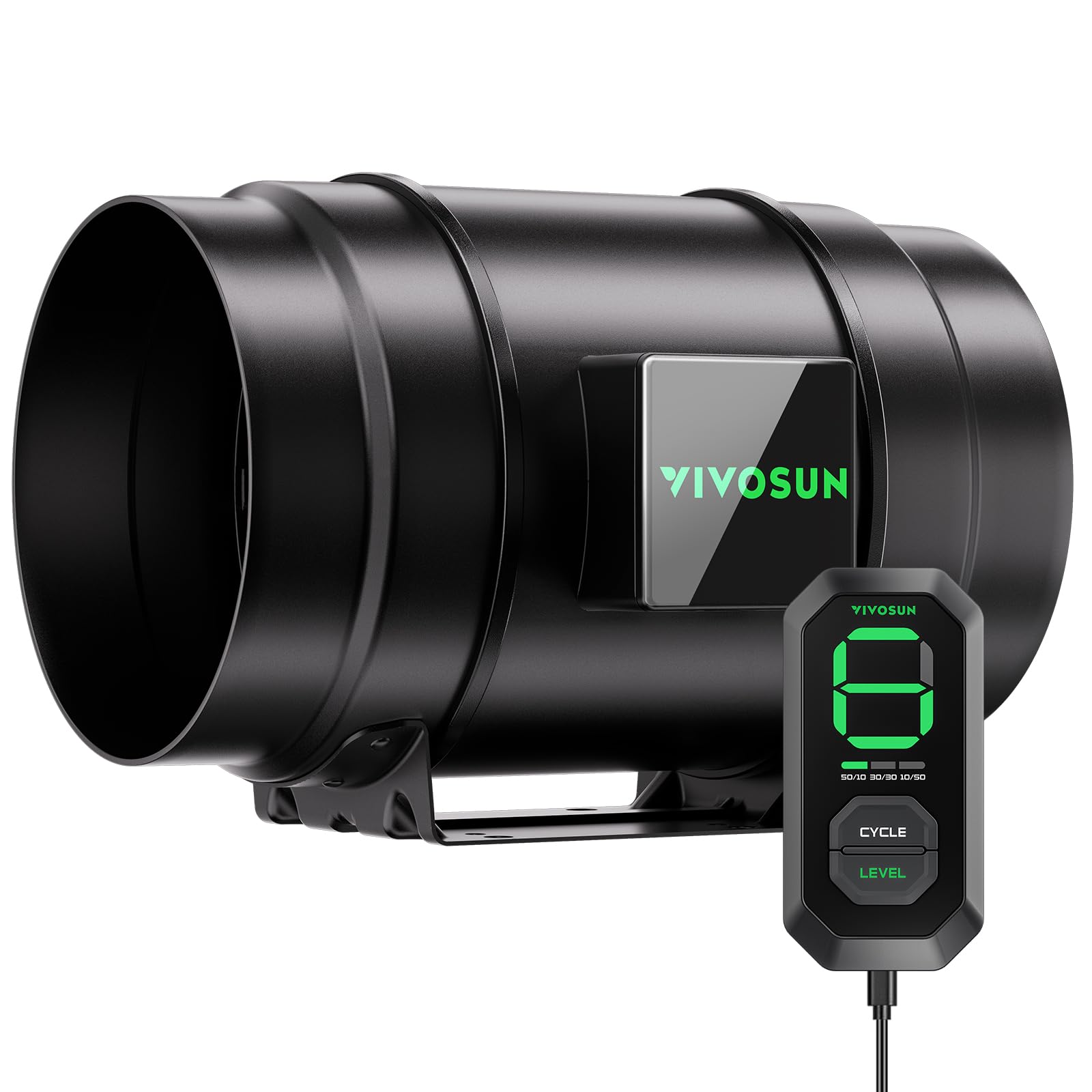 VIVOSUN G8 front view showing fan housing and airflow efficiency