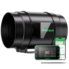 VIVOSUN G8 front view showing compact inline fan and stable airflow performance