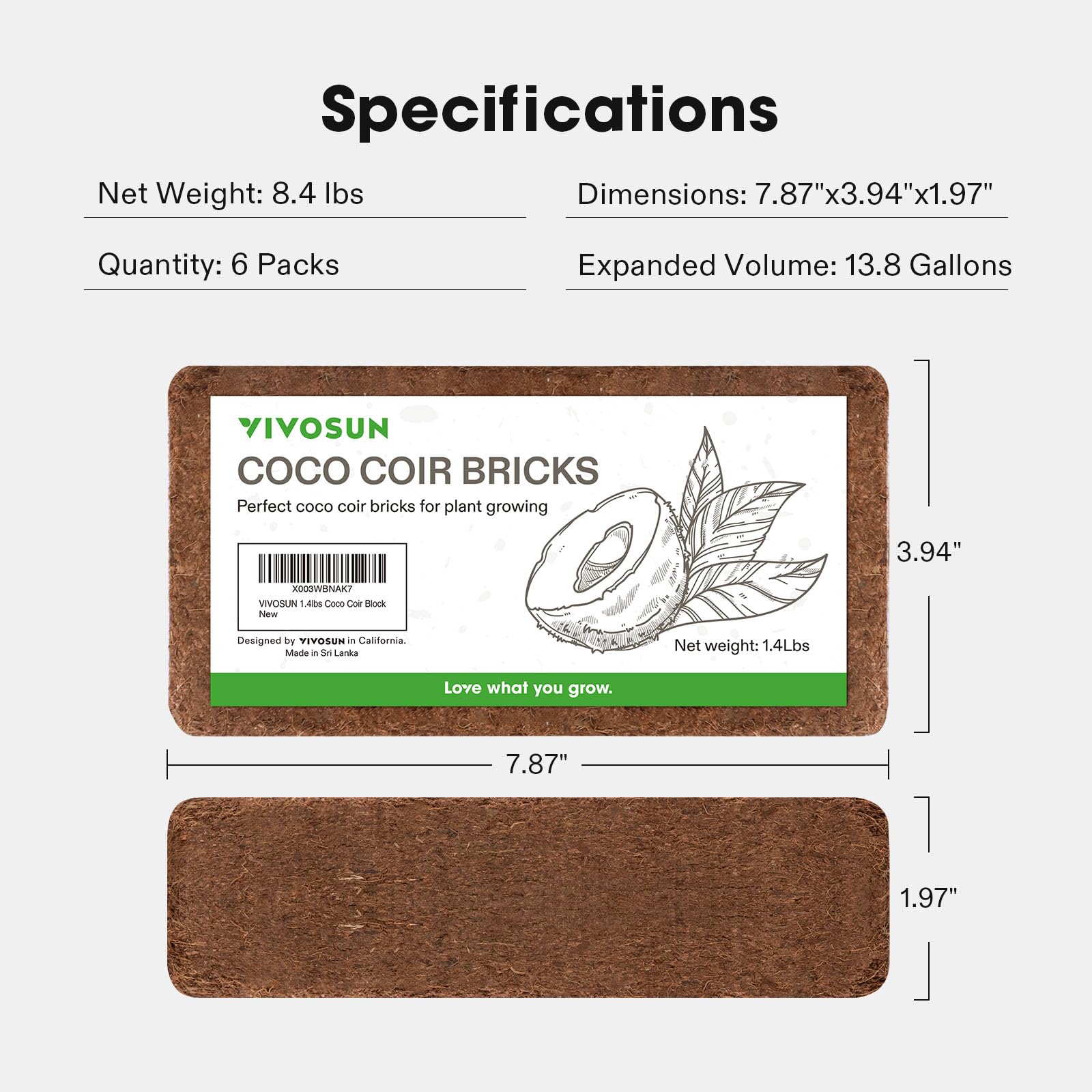 VIVOSUN container garden using coir-blend showing vigorous plant growth