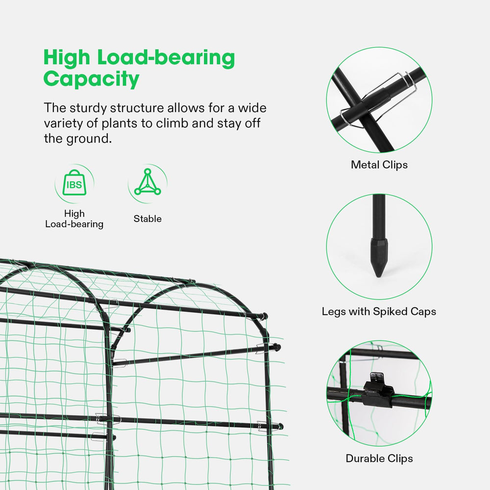 VIVOSUN ground spike detail anchoring the arch for wind resistance