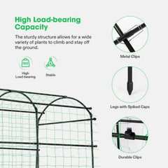 VIVOSUN ground spike detail anchoring the arch for wind resistance
