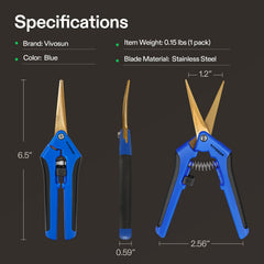 VIVOSUN ergonomic grip and spring detail reducing hand strain