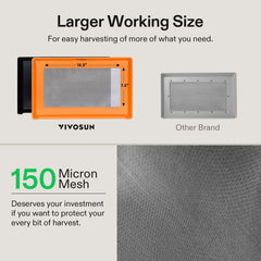 VIVOSUN flexible harvest bin holding sifted material for easy transfer