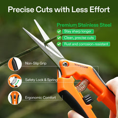 VIVOSUN shears in hand demonstrating lightweight scale and control