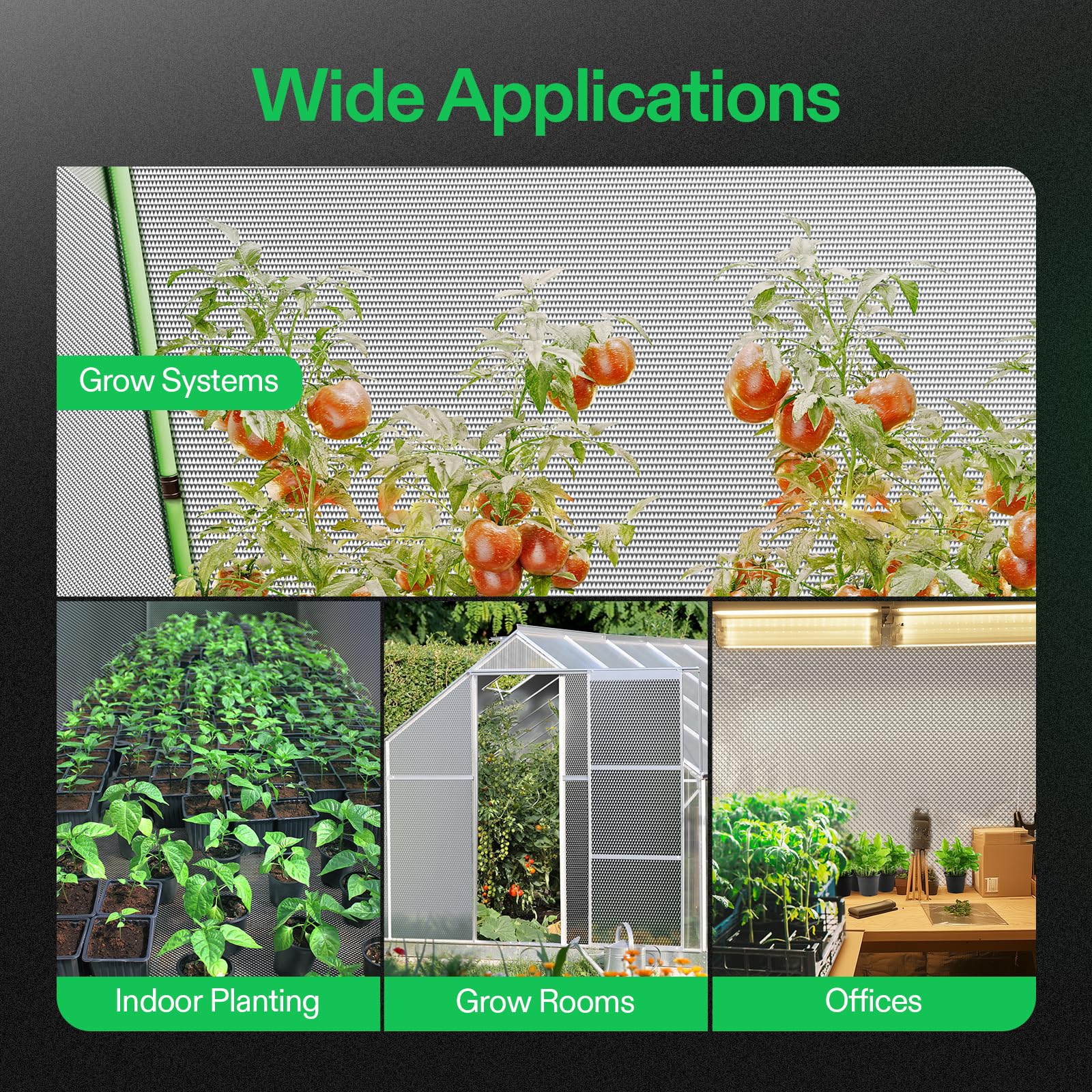 VIVOSUN in a greenhouse application enhancing brightness and temperature control