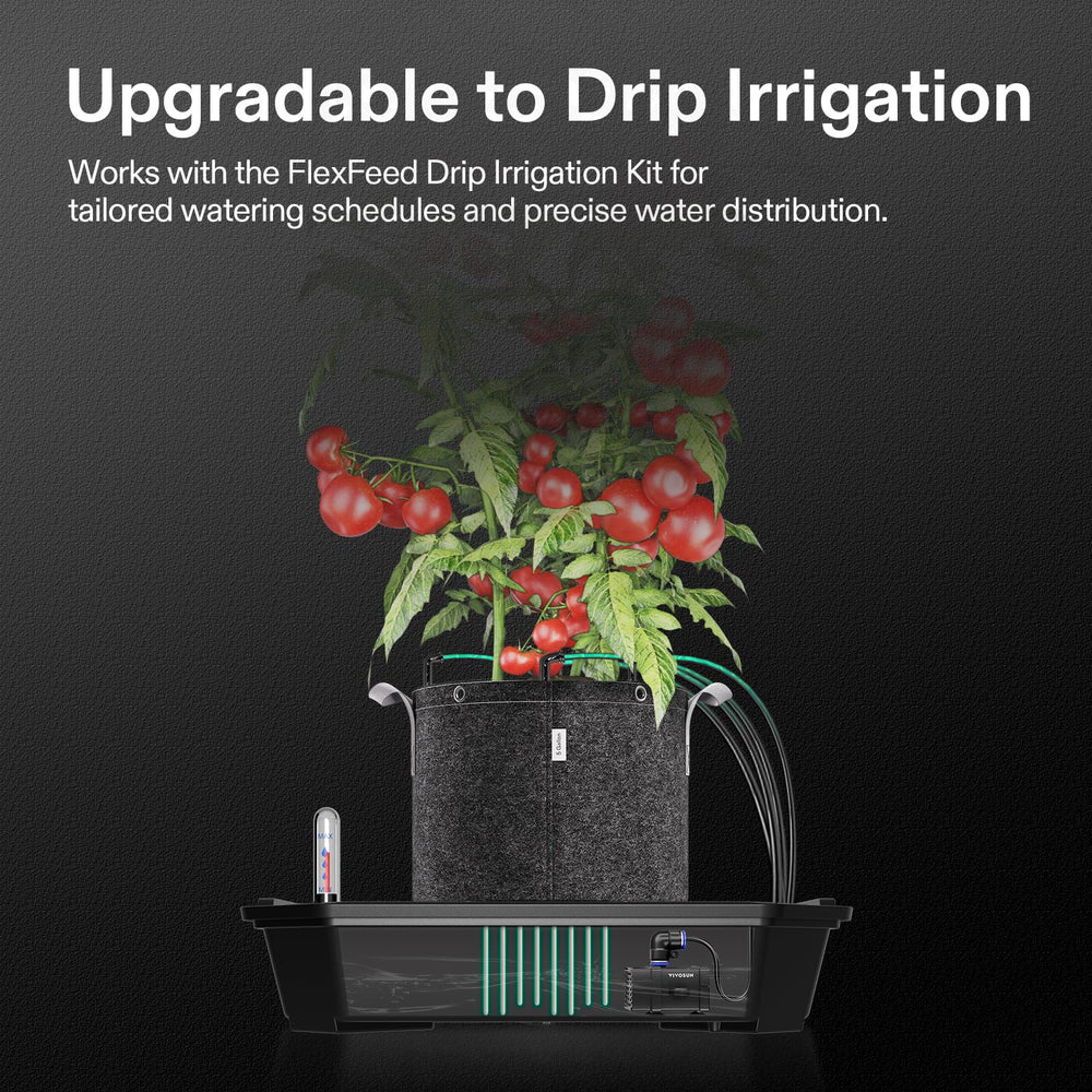 VIVOSUN lifestyle grow tent setup showing tidy irrigation integration and low maintenance benefit