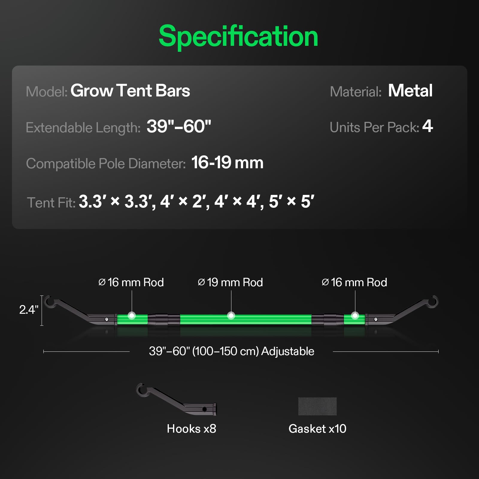 VIVOSUN lifestyle grow room view showing kit stabilizing ventilation components