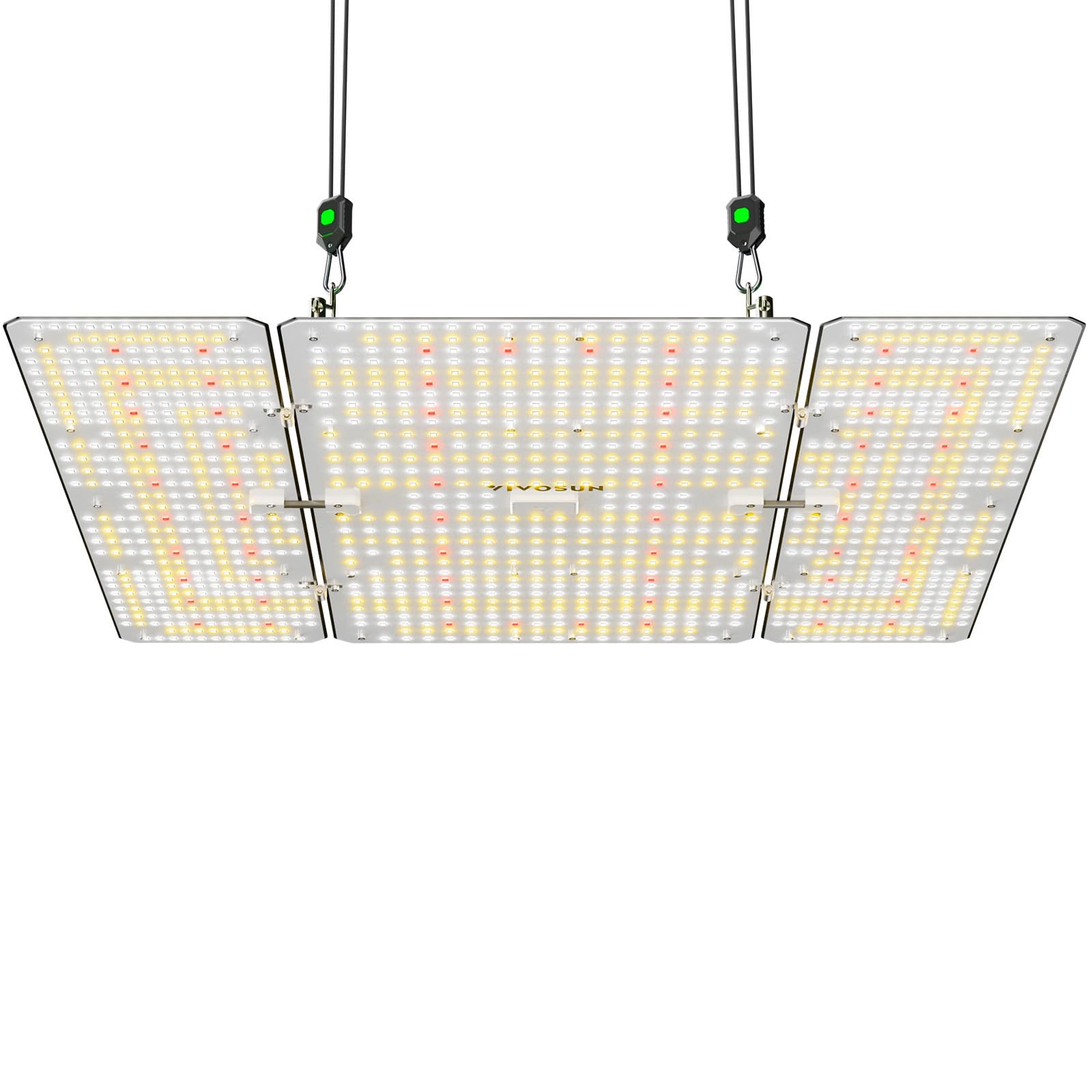 VIVOSUN LumaLight front view showing full fixture, clear coverage benefit