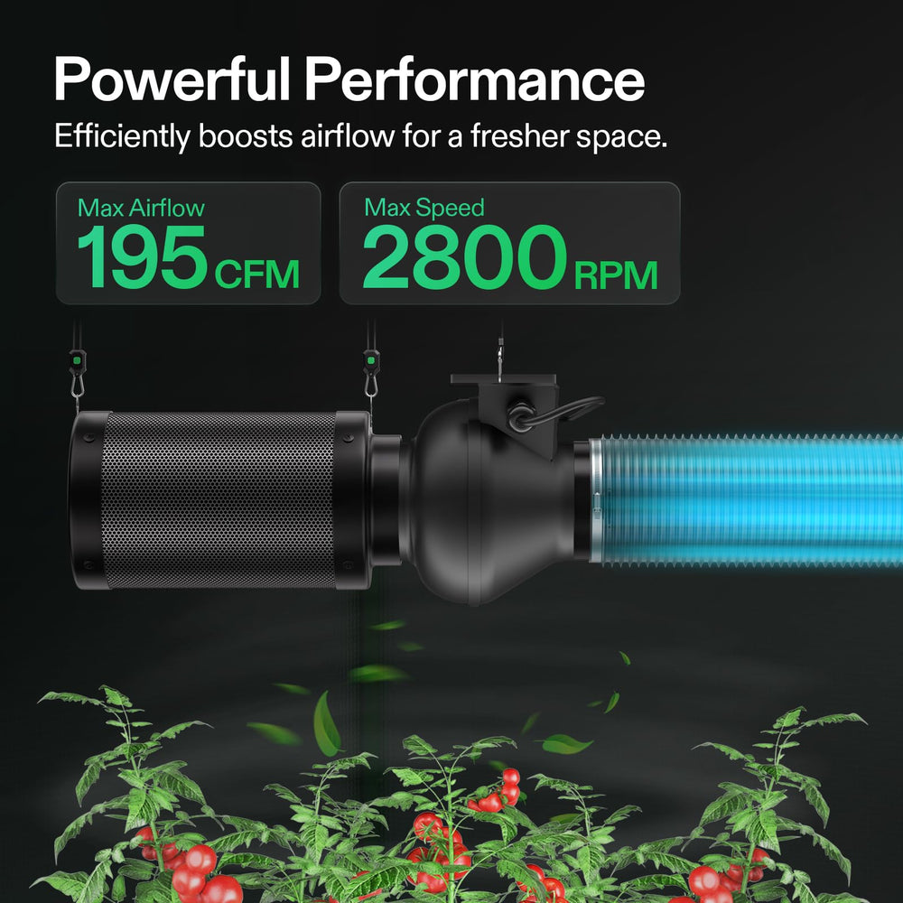 VIVOSUN M4 speed controller detail showing PWM knob and precise airflow control