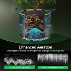 VIVOSUN mesh fabric texture detail showing durability and air-pruning benefit