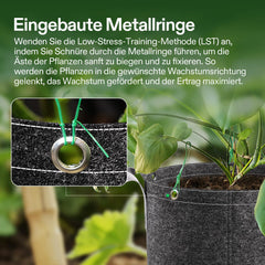 VIVOSUN metal ring close-up for low-stress training and plant support