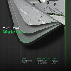 VIVOSUN close-up of 100% reflective mylar interior boosting light efficiency