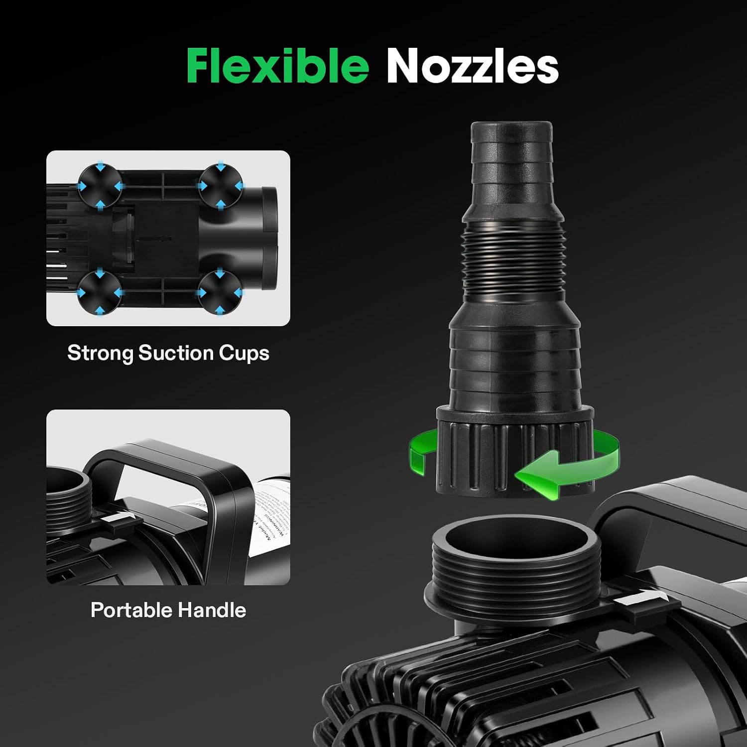 VIVOSUN adjustable outlet closeup demonstrating directional flow control benefit