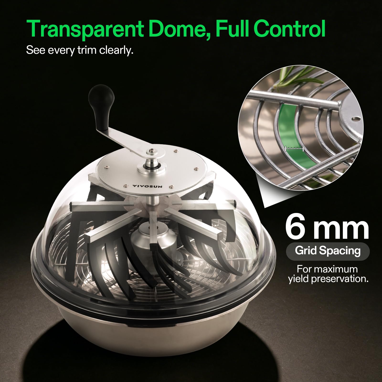 VIVOSUN plant tray 6mm grid detail for safe spacing and control