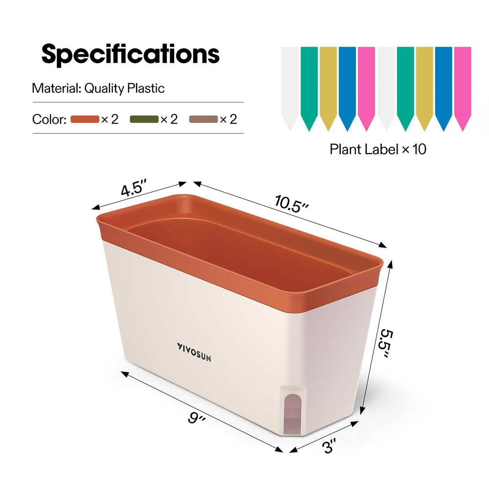 VIVOSUN planter held in hand for scale showing compact lightweight portability benefit