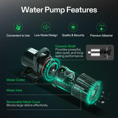VIVOSUN pump detachable filter closeup for easy maintenance benefit