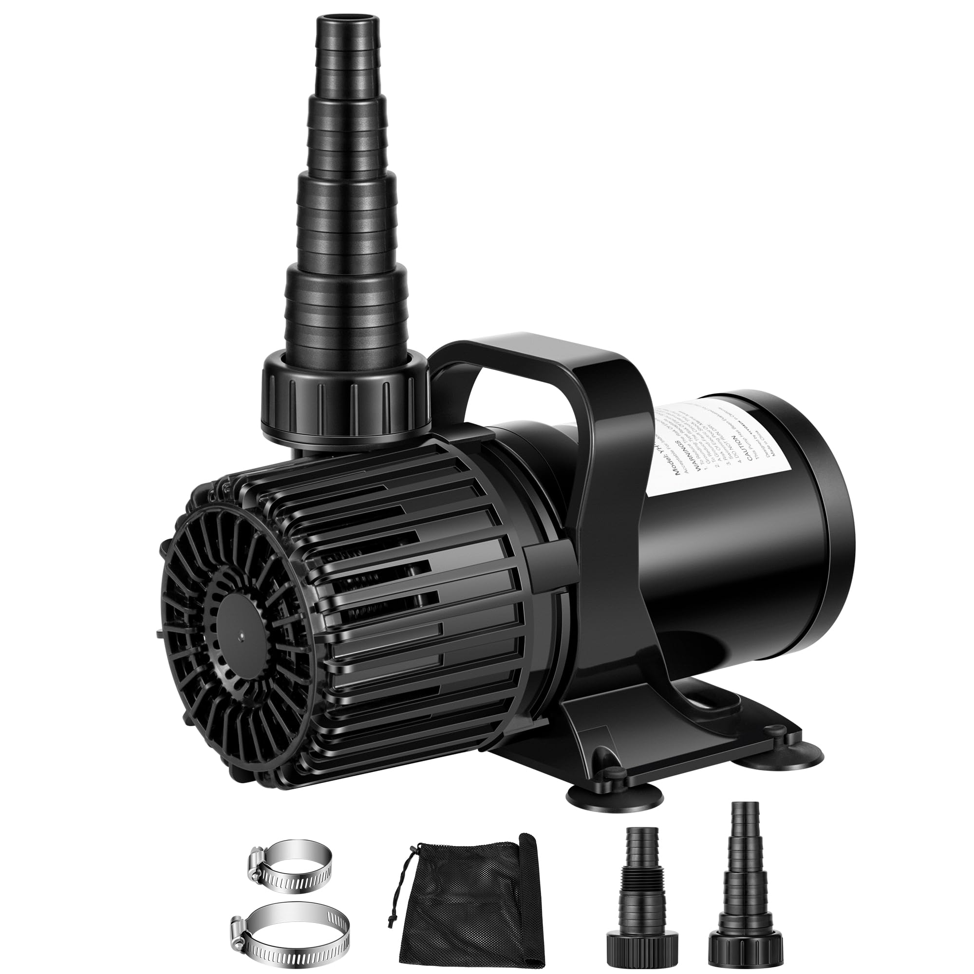 VIVOSUN pump front view showing compact housing and durable build benefits efficient placement