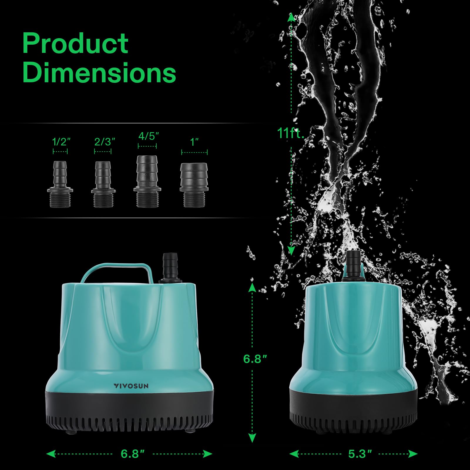VIVOSUN pump installed in hydroponics supporting healthy water flow benefit