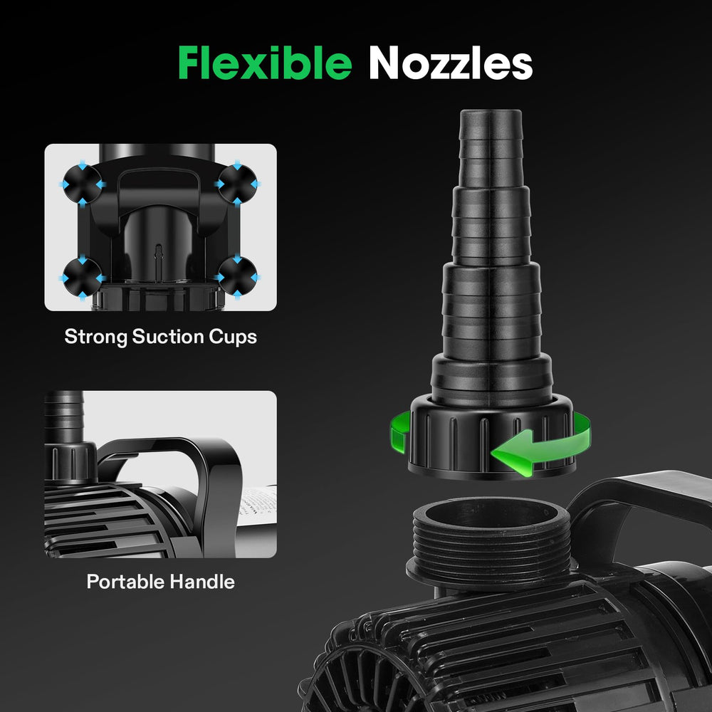 VIVOSUN spout adapters displayed for multiple hose sizes and easy connection