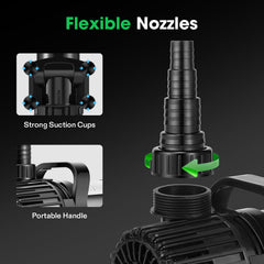 VIVOSUN spout adapters displayed for multiple hose sizes and easy connection