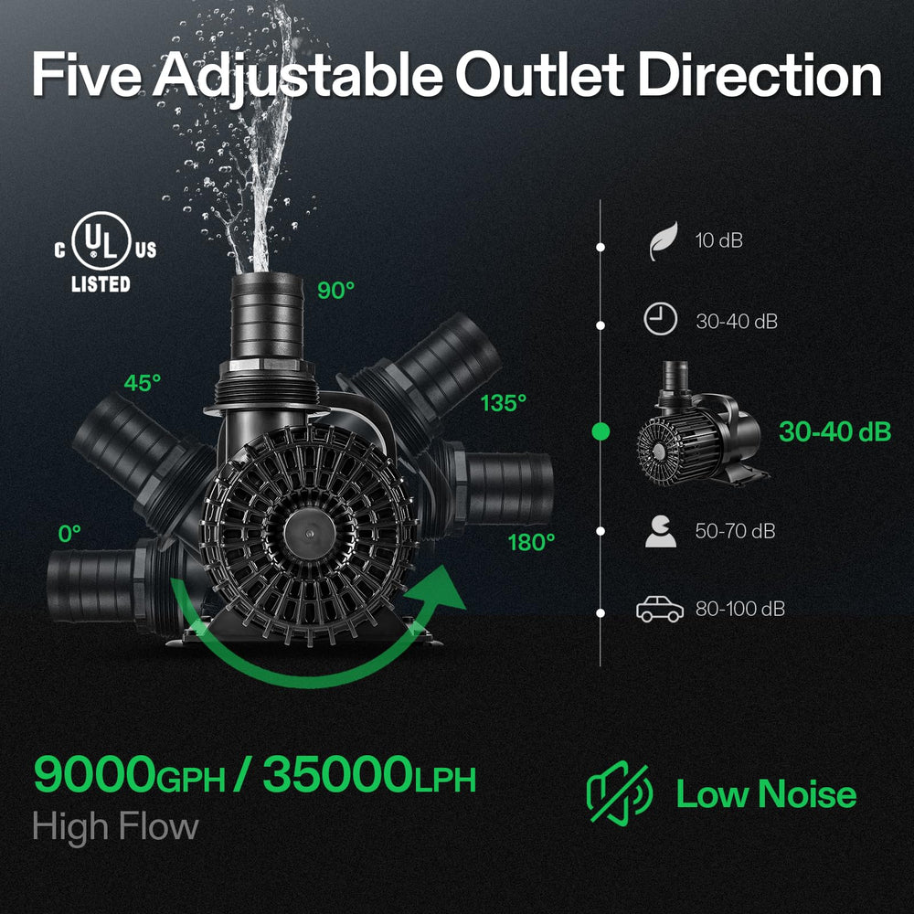 VIVOSUN pump silicon carbide shaft detail highlighting durable components